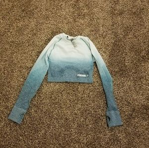 Gymshark ombre seemless long sleeve crop top